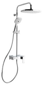 Sistem de duș Swiss Aqua Technologies, cu baterie, cu manetă, alb/cromat SATSSPHP