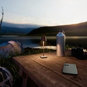 Sigor Nuindie pocket LED lampă de masă reîncărcabilă, grafit, IP54, dimabil, reglabil, Gri, Aluminiu, Modern