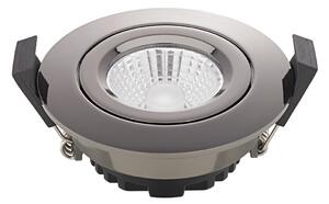 Sigor Spot LED încastrat în tavan Diled, Ø 8,5 cm, 6 W, 3.000 K, crom, reglabil, Metalic, Camera de zi / sufragerie, Aluminiu, Modern, Corpuri de iluminat încastrate rotunde