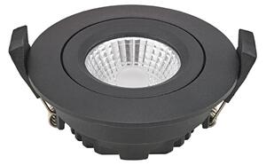 Sigor Spot de tavan cu LED Diled, Ø 8,5 cm, 6 W, 3.000 K, negru, reglabil, Negru, Camera de zi / sufragerie, Aluminiu, Modern, Corpuri de iluminat încastrate rotunde