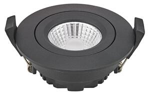 Sigor Spot de tavan cu LED Diled, Ø 8,5 cm 6 W Dim-To-Warm negru, reglabil, Negru, Camera de zi / sufragerie, Aluminiu, Modern, Corpuri de iluminat încastrate rotunde