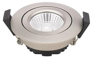 Sigor Spot de tavan cu LED Diled, Ø 8,5 cm, 6 W, 3.000 K, oțel, reglabil, Metalic, Camera de zi / sufragerie, Aluminiu, Modern, Corpuri de iluminat încastrate rotunde