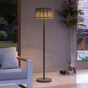 Les Jardins Lampă de podea solară cu LED-uri Rop&Strip, reglabilă pe înălțime, 500 lm, reglabil, Maro / Rugină, Aluminiu, Modern, Umbrelă în picioare