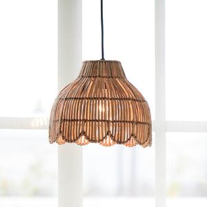 PR Home Lampă suspendată Pia din fibre naturale, reglabil, Maro / Rugină, Camera de zi / sufragerie, Altele