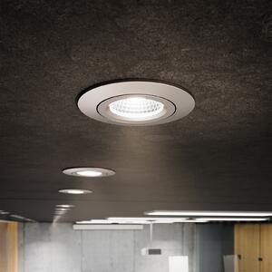 Sigor Spot de tavan cu LED Diled, Ø 8,5 cm, 10 W, 3.000 K, oțel, reglabil, Metalic, Camera de zi / sufragerie, Aluminiu, Modern, Corpuri de iluminat încastrate rotunde