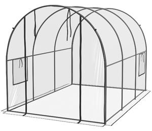 Outsunny Sera 3 x 2 x 2m cu Usa Rulanta si Fereastra, Transparent | Aosom Romania