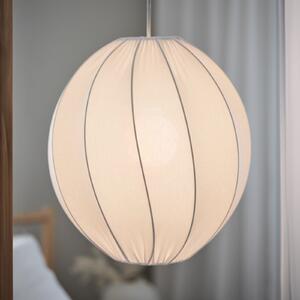 PR Home Olivia lampă suspendată, abajur textil, alb, Ø 35 cm, reglabil, Alb, Camera de zi / sufragerie, Țesătură / Textil, Scandinavă, glob