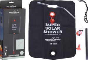 Duș solar camping RedCliffs, capacitate 15L, încălzire apă cu energie solară