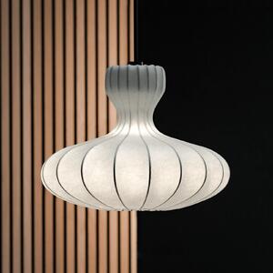 LOOM DESIGN Lampă suspendată LED Portobello Ø 40 cm, reglabil, Alb, Camera de zi / sufragerie, Țesătură / Textil, Scandinavă