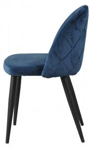 Set 2 scaune catifea Sit&Chairs albastru inchis