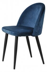 Set 2 scaune catifea Sit&Chairs albastru inchis