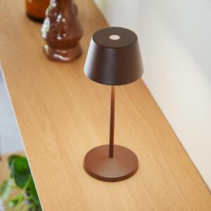 LOOM DESIGN Lampă de masă cu LED-uri și baterie reîncărcabilă Modi Micro, IP65,, reglabil, Maro / Rugină, Aluminiu, Modern