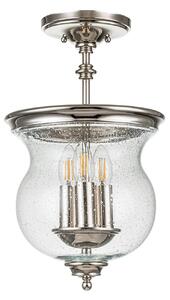 FEISS Lampă suspendată Pickering Lane, cu trei lumini, nichel lustruit, reglabil, Transparent, Hol, Metal