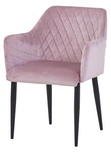 Set 2 scaune din catifea Sit&Chairs roz pal