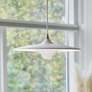 LOOM DESIGN Lampă suspendată LED Moja, Ø 42 cm, albă, reglabil, Alb, Camera de zi / sufragerie, Aluminiu, Modern