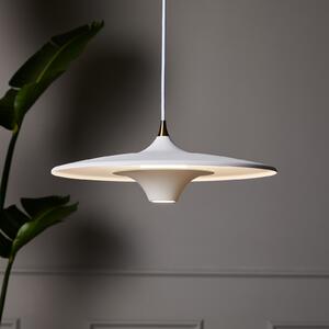 LOOM DESIGN Lampă suspendată LED Moja, Ø 35 cm, albă, reglabil, Alb, Camera de zi / sufragerie, Aluminiu, Modern
