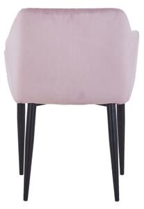 Set 2 scaune din catifea Sit&Chairs roz pal