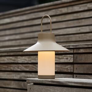 LOOM DESIGN Lampă de masă cu LED și baterie Shadow Large, bej, IP65, reglabil, Bej, Camera de zi / sufragerie, Aluminiu, Modern