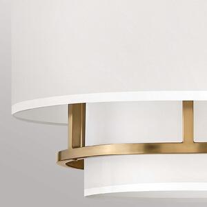 HINKLEY Lampă suspendată Graham Duo Mount cu 3 lumini Ø 40,6 cm, alamă, reglabil, Auriu / Alamă, Camera de zi / sufragerie, Metal
