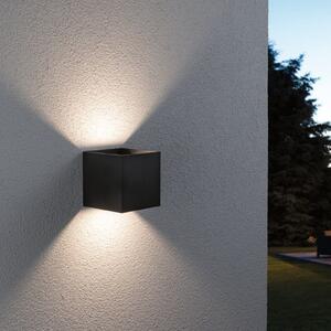 Paulmann Lampa LED pentru exterior Cybo, RGBW, 10 cm, antracit, reglabil, Negru, Aluminiu, Modern, Perete unghiular