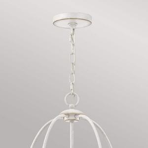 QUOIZEL Candelabru Bradbury 5, cu cinci lumini, alb, reglabil, Alb, Camera de zi / sufragerie, Metal