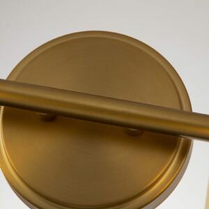 QUOIZEL Aplică Swell IP44, 2 lumini, alamă periat, Auriu / Alamă, Baie, Metal