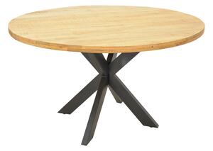 Masa Bucatarie/Dining Rotunda Royallis Lemn Masiv Mango Finisaj Natur Diametru 130 Cm