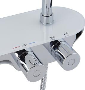 Sistem de duș Swiss Aqua Technologies cu baterie termostatică alb/crom SATSSTKP