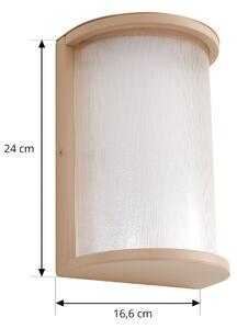 Lindby LED-aparat de iluminat exterior Calvik, bej, striat, IP44