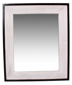 Oglinda dreptunghiulara cu rama din lemn/fier alba WHITE PANAMA, 70 x 3 x 80 cm