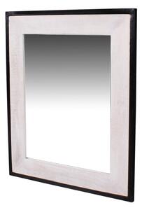 Oglinda dreptunghiulara cu rama din lemn/fier alba WHITE PANAMA, 70 x 3 x 80 cm