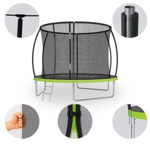 Trambulină de grădină pentru copii SIDER 10FT - Ø 312 CM cu plasă în interior și scară