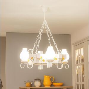 Brilagi - Candelabru cu lanț QUEEN 4xE14/40W/230V fag/crem