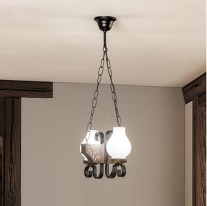 Brilagi - Lustru suspendat pe lanț QUEEN 2xE14/40W/230V fag/wenge