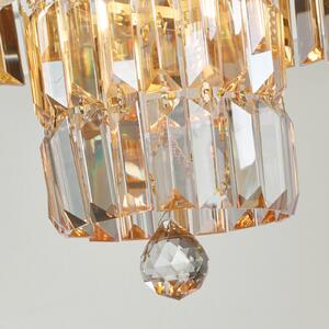 Searchlight Plafonieră Empire, alamă, 4 lumini, sticlă de cristal, IP44, reglabil, Auriu / Alamă, Camera de zi / sufragerie, Metal