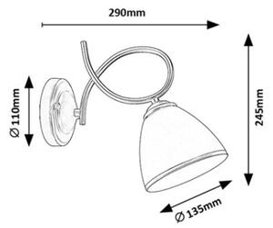 Brilagi - Lampă de perete FRED 1xE27/60W/230V auriu