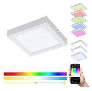 Eglo 33316 - Plafonieră LED RGBW dimabilă FUEVA-C LED/15,6W/230V 22,5x22,5cm alb