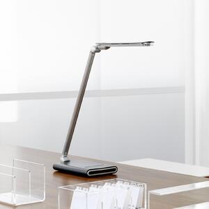 Maul MAULpure Lampă de birou cu LED, antracit, port USB, reglabil, Negru, Aluminiu