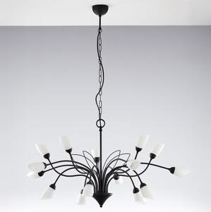 Jupiter 2057 - Lustră suspendată pe lanț GLORIOSA 15xG9/14W/230V negru