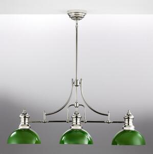 Jupiter 2072 - Lustră pe tijă PLATINO 3xE27/15W/230V verde/crom lucios