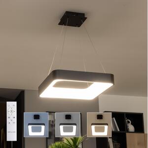 Brilagi - Lustră LED dimabilă suspendată pe cablu FALCON II LED/80W/230V 40x40 cm neagră + telecomandă