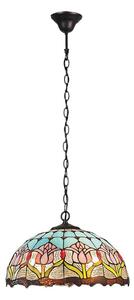 Brilagi - candelabru Tiffany cu vitralii pe lanț LORAS 2xE27/60W/230V