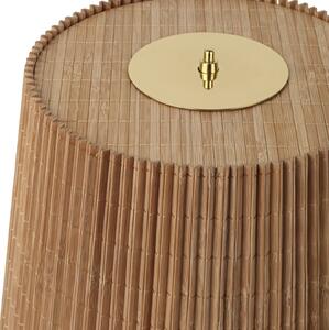 GUBI Lampă de masă 9205, alamă, abajur din bambus, înălțime 58 cm, Auriu / Alamă, Camera de zi / sufragerie, Alamă, Design