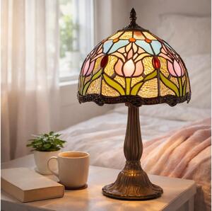 Lampă de masă Tiffany din vitralii LORAS 1xE14/40W/230V - Brilagi