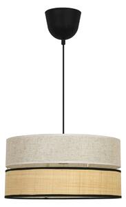 Viokef Lampă suspendată Andaman, Ø 40 cm, reglabil, Bej, Camera de zi / sufragerie, Țesătură / Textil, Modern