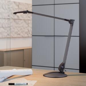 Maul Lampă de birou cu LED MAULoptimus bază antracit dimabil CCT, reglabil, Negru, Studiu / Birou, Aluminiu, Modern