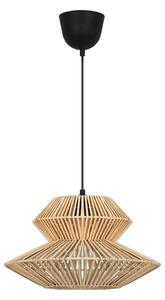 Viokef Lampă suspendată Bali, rattan, reglabil, Lemn, Camera de zi / sufragerie, Lemn