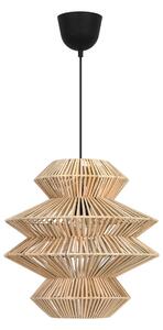Viokef Bali Lampă suspendată dublă, rattan, reglabil, Lemn, Camera de zi / sufragerie, Lemn