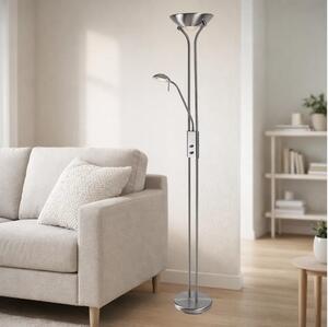 Brilagi - Lampă de podea cu dimmer SCARLETT 1xR7s/230W/230V+1xG9/40W crom mat