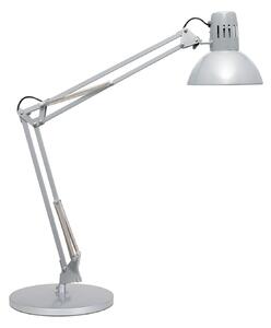 Maul Lampă de birou MAULstudy, argintie, 49 cm, suport, Metalic, Studiu / Birou, Metal